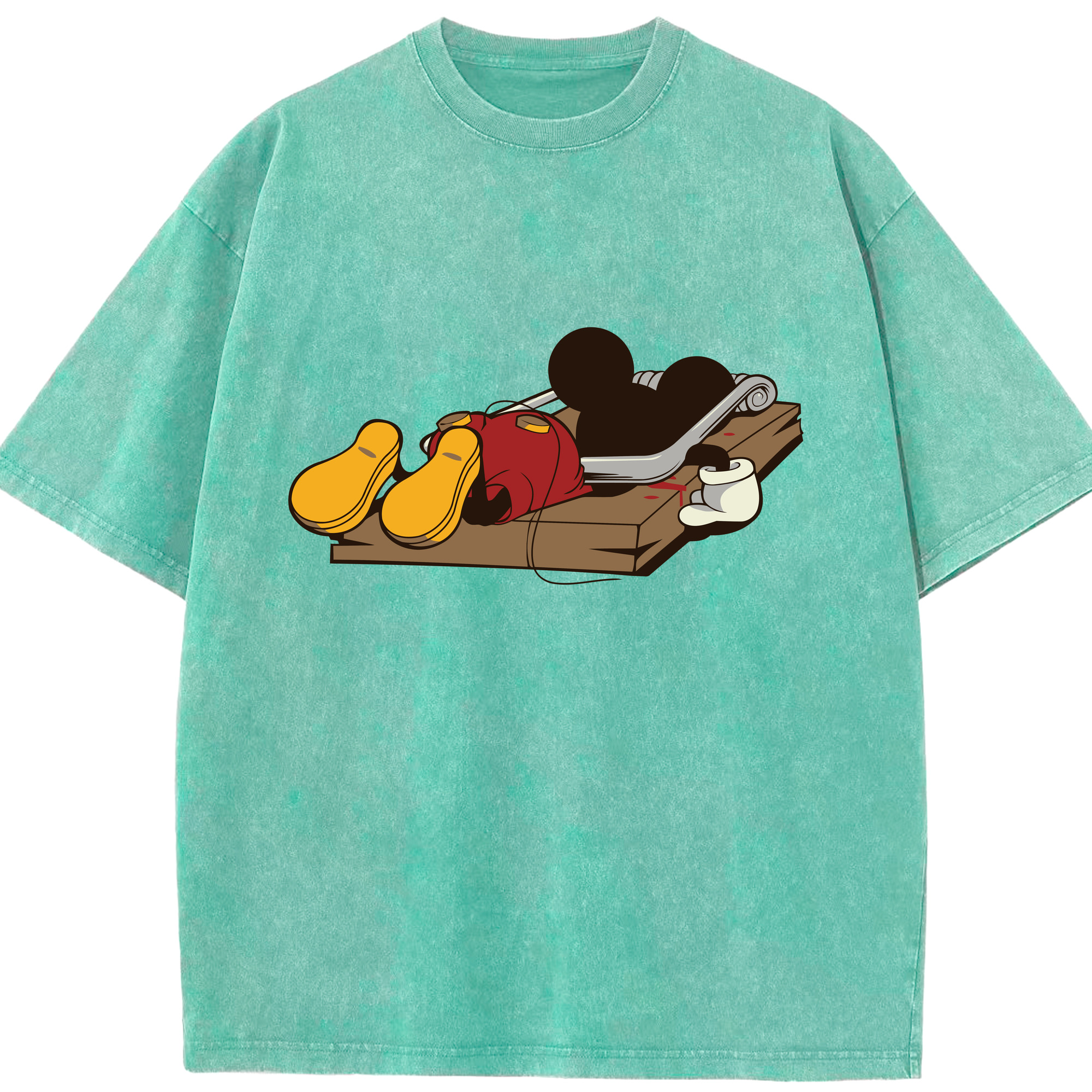（画像用） ミッキーマウス Mickey Mouse 綿100% ヴィンテージ風 半袖Tシャツ（フロントプリント）